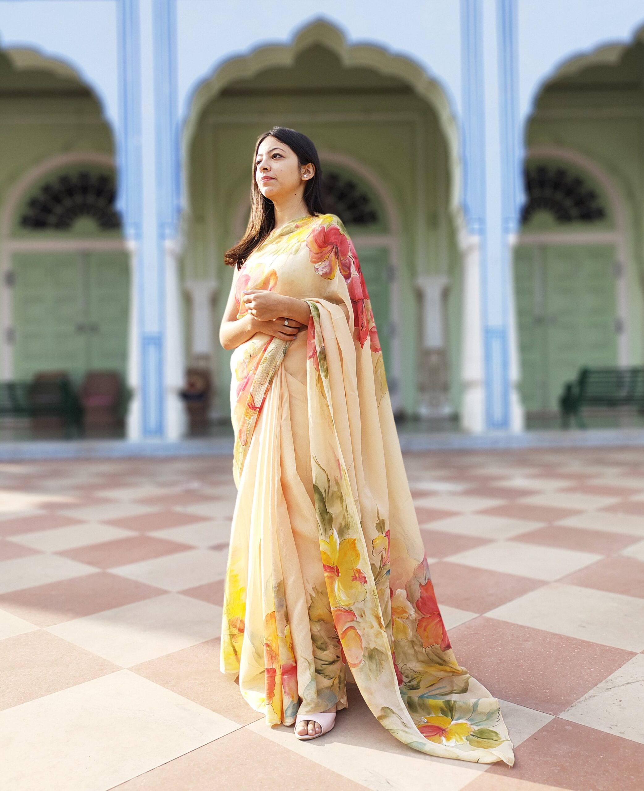 SURABHI FLORAL CHIFFON SAREE